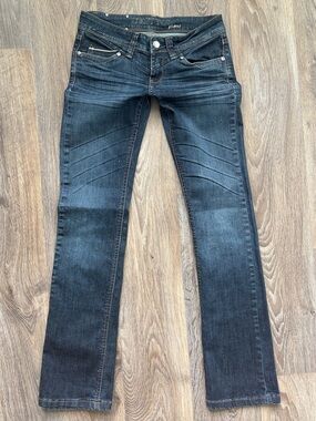 Y2K Super Low Rise Bootcut Jeans Dark Wash C’est Toi Size 3